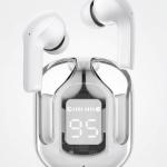 Wireless Earbuds, Ultrapods max TWS Bluetooth Earphones with Charging Case (White).