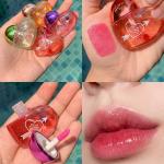 Sparkling Heart-Shaped Lip Gloss, Multicolor (Pack of 1).