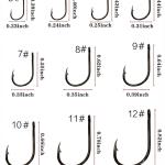 500Pcs Fishing Hooks 3#-12# Carp Single Fish Hook Set Fly Fishing Accessories Jig Sea Hooks..