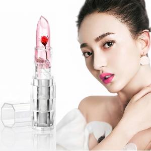 Professional Waterproof Moisturizing Flower Crystal Lipstick Jelly Flower Transparent Color Changing Lipstick For Girls & Women (Pack Of 1).