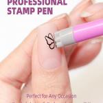 Nail Art Flower Magnet Stamp Pen, Double Head Flower Design, Nail Magnet Stick.