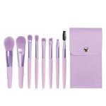 PRIMUM 8 PCS Mini Makeup Brush Set with Case, Portable Foundation Brush Kit Travel,