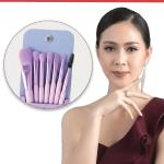 PRIMUM 8 PCS Mini Makeup Brush Set with Case, Portable Foundation Brush Kit Travel,