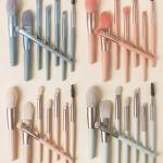 PRIMUM 8 PCS Mini Makeup Brush Set with Case, Portable Foundation Brush Kit Travel,