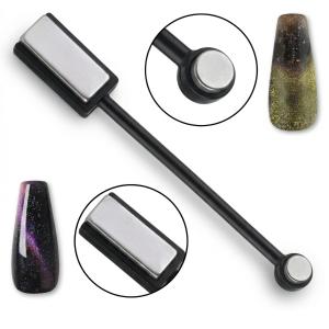 3D Tips Magnetic Nail Art Cat Eye Gel Polish Magnetic Stick 3D Line Strip  (Black) 1 Piece