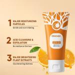 Orange Enzymes Exfoliating Gel for Face & Body | Deep Cleansing Moisturizing Facial Exfoliator..