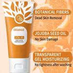 Orange Enzymes Exfoliating Gel for Face & Body | Deep Cleansing Moisturizing Facial Exfoliator..