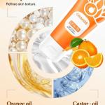 Orange Enzymes Exfoliating Gel for Face & Body | Deep Cleansing Moisturizing Facial Exfoliator..