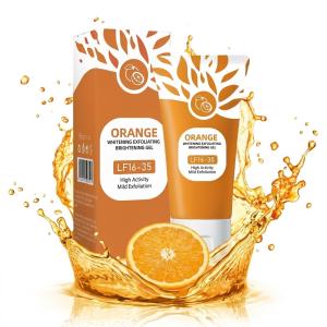 Orange Enzymes Exfoliating Gel for Face & Body | Deep Cleansing Moisturizing Facial Exfoliator..