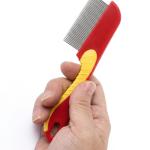 Flea Comb for Cat Dog, Stainless Steel Fine Tooth Flea Lice Tear Stain Remover Comb(2 Pcs).