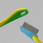 Flea Comb for Cat Dog, Stainless Steel Fine Tooth Flea Lice Tear Stain Remover Comb(2 Pcs).