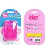 Bikini Saving Razor for Ladies Portable Shaving Kit with 3 Blades, Pink and Blue (Pack of 1).