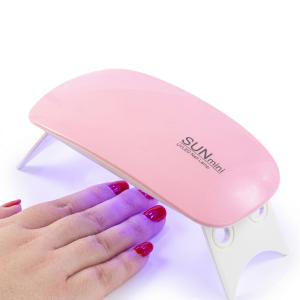 Mini 6W UV LED Nail Lamp - Portable USB Gel Nail Polish Curing Light(Pack Of 1).