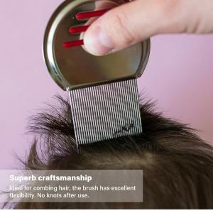 Stainless Steel Head Lice Comb for Pets and Humans to Remove Lice, Fleas,(Pack of 1).