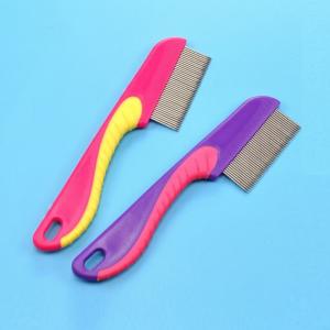 Flea Comb for Cat Dog, Stainless Steel Fine Tooth Flea Lice Tear Stain Remover Comb(2 Pcs).