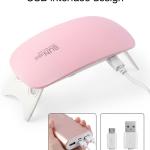 Mini 6W UV LED Nail Lamp - Portable USB Gel Nail Polish Curing Light(Pack Of 1).