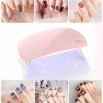 Mini 6W UV LED Nail Lamp - Portable USB Gel Nail Polish Curing Light(Pack Of 1).