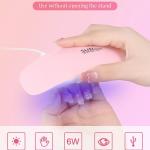 Mini 6W UV LED Nail Lamp - Portable USB Gel Nail Polish Curing Light(Pack Of 1).
