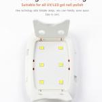 Mini 6W UV LED Nail Lamp - Portable USB Gel Nail Polish Curing Light(Pack Of 1).
