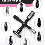 Gel Nail Polish Magnet, 5-in-1 Cross Shaped Cats Eye Gel Nail Polish(Pack of 1).