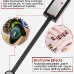 3D Tips Magnetic Nail Art Cat Eye Gel Polish Magnetic Stick 3D Line Strip  (Silver) 1 Pcs