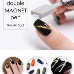 3D Tips Magnetic Nail Art Cat Eye Gel Polish Magnetic Stick 3D Line Strip  (Silver) 1 Pcs