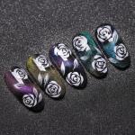 3D Tips Magnetic Nail Art Cat Eye Gel Polish Magnetic Stick 3D Line Strip  (Silver) 1 Pcs