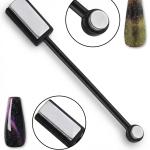 3D Tips Magnetic Nail Art Cat Eye Gel Polish Magnetic Stick 3D Line Strip  (Silver) 1 Pcs
