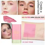 Lightweight Multi-Stick for Face Eyes & Lip Long lasting 3in1 Multi-Use Blusher  (pink)
