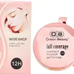 OCEAN BEAUTY Waterproof BB Makeup Setting 2in1 Full Coverage Oil Control Loose Compact Powder Compact  1 Pcs
