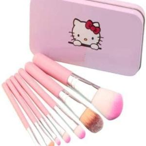 Hello Kitty Mini Pink Makeup Brush Set of 7 (1 Pcs )