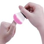 PROFESSIONAL Nail Art Soft Nail Cleaner Brush Mini Stainless Steel Handle  1 Pcs