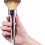 Soft Bristle Makeup Brush Tool- Silver (Pack of 1)