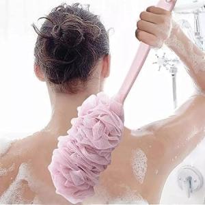 Back Scrubber for Shower, Long Handle Bath Sponge Shower Brush 2 Pcs