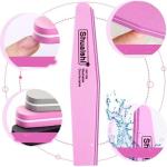 Nail Buffers Art Care Double Sides Design Sponge (Pink) 1 Pcs