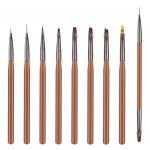 Nail Art Brushes Set, 9 Pieces, Nail Art Design Tools 9 Pcs