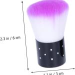 1Pcs Soft Nail Cleaner Brush Nail Art Mini Stainless Steel Handle Remove Dust