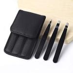 Professional Stainless Steel Tweezers for Eyebrows 3 Pcs