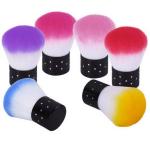 PROFESSIONAL Nail Art Soft Nail Cleaner Brush Mini Stainless Steel Handle  1 Pcs