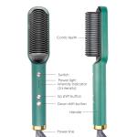 2 in 1 Professional Straightener and Curling Iron Comb Brush 1 Pcs
