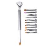 Nail Art Pen Brush Set (10 pieces) silver