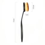 Makeup Powder Concealer Oval Blending Foundation Brush (Black)-Pack of 1