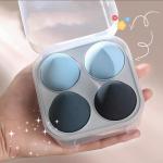 Sponge 4 Pcs in A Storage Box ,Makeup Cosmetic Puff Makeup Sponge (Multicolour)
