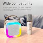 Wireless Mics Portable Bluetooth Speaker & Dynamic Lights Birthday Gift for Girls, Boys