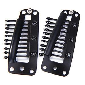 4 Pcs Chunni Clips with Safety Pins, Snap-on Dupatta Pin Hijab Pins Stainless Steel Wig Clip(Black)
