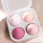 Sponge 4 Pcs in A Storage Box ,Makeup Cosmetic Puff Makeup Sponge (Multicolour)