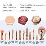 8 HANDLE MAKEUP BRUSH SET WITH 1 BIG FISH TAIL (Pink)
