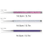 Professional 3 pcs of nail art detailing brush, 0-00-000 sizes