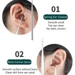 6 Pcs Ear Wax Cleane Ear Cleansing Tool Set, with a Storage Box (Silver, 6pcs)