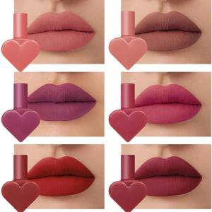 Korean heart Shape Lip-Gloss lipstick (Pack of 1) Multicolor.